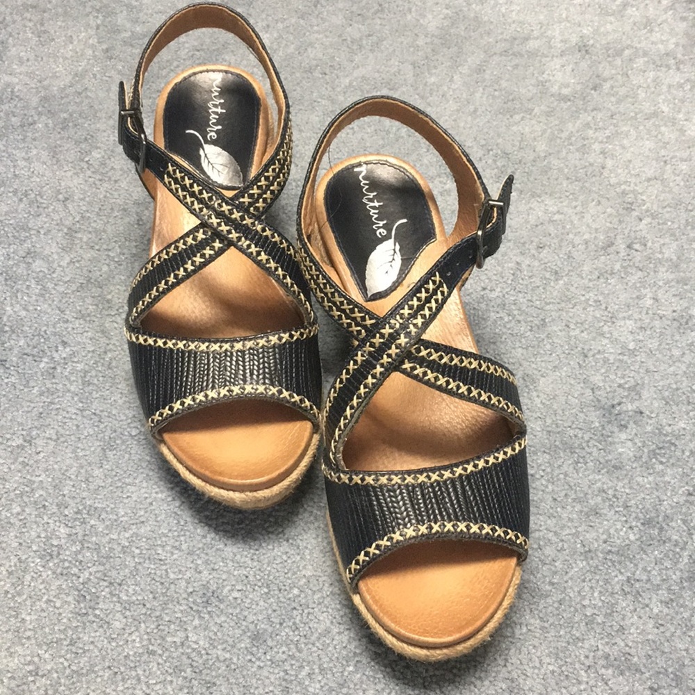 Women’s Nurture cork platform sandals.